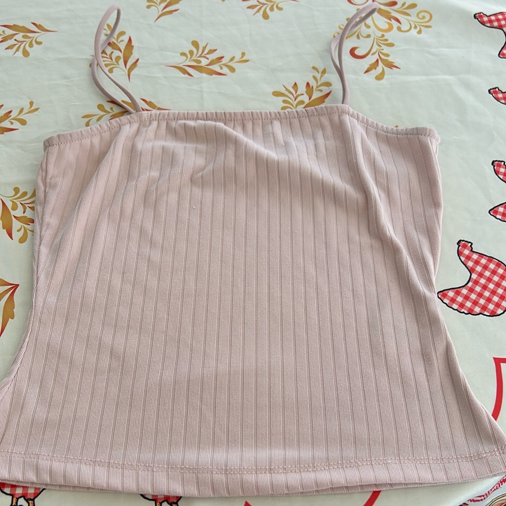 Orange Kiss Spaghetti Strap Crop Top Women’s Small Pink EUC